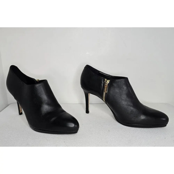 L.K. BENNETT DORIS BLACK LEATHER CALF SKIN BOOTIES IN 37.5/7-7.5 US $395 - Picture 5 of 10